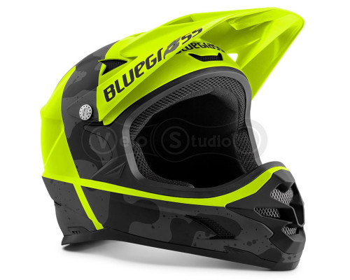 Вело шолом Bluegrass Intox Fluo Yellow Black Matt M (56-58 см)