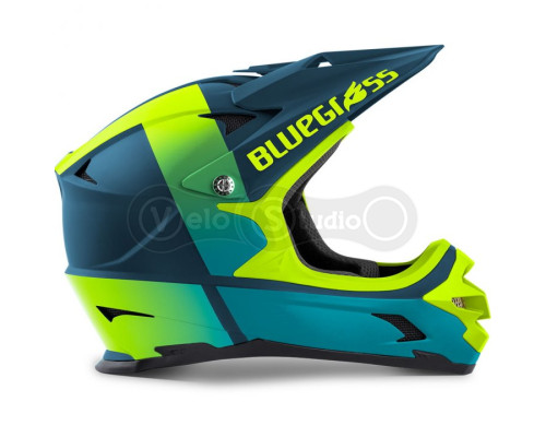 Вело шолом Bluegrass Intox Petrol Blue Fluo Yellow Matt XS (52-54 см)