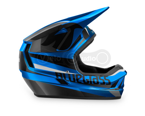 Вело шолом Bluegrass Legit Blue Metallic Black Glossy M (56-58 см)