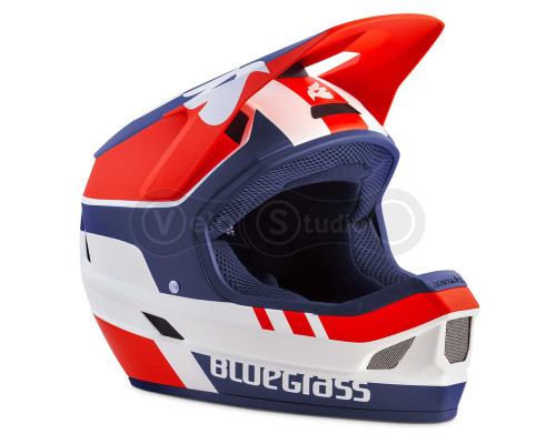 Вело шолом Bluegrass Legit White Red Blue Matt M (56-58 см)