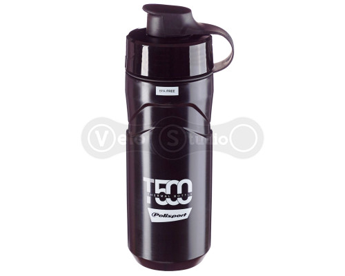 Термофляга POLISPORT T500, термо 500мл/обычная 650мл, черный/серый