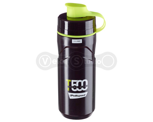 Термофляга POLISPORT T500, термо 500мл/обычная 650мл, черный/лайм