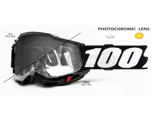 Маска Ride 100% Accuri 2 UTV/ATV SAND/OTG Black - Photochromic Lens