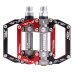 Педали ScudGood MTB BC-PD207 на 3-х промах чёрные - красные