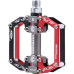 Педали ScudGood MTB BC-PD207 на 3-х промах чёрные - красные