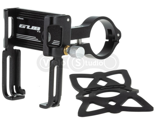 Держатель гаджета GUB P 10 на руль алюминиевый черный