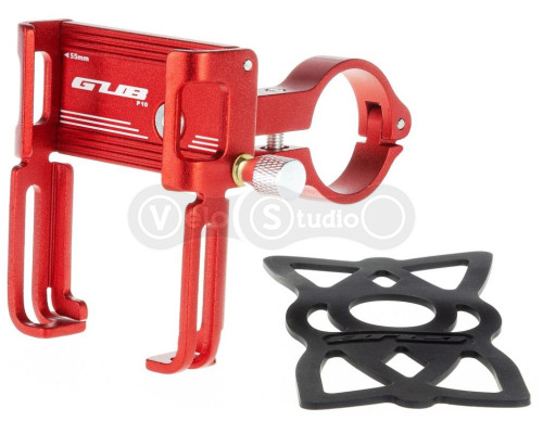 Держатель гаджета GUB P 10 на руль алюминиевый красный