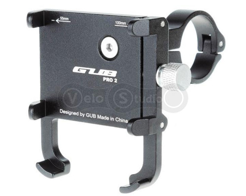 Держатель гаджета GUB PRO 2 на руль алюминиевый черный