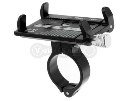 Утримувач гаджета GUB G-81 на кермо алюмінієвий, чорний