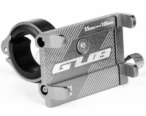 Тримач гаджета GUB G-81 на кермо алюмінієвий, титан.