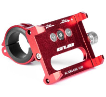 Держатель гаджета GUB G-85 на руль/вынос алюминиевый, красный