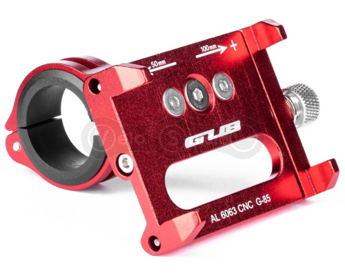 Тримач гаджета GUB G-85 на кермо/винос алюмінієвий, червоний