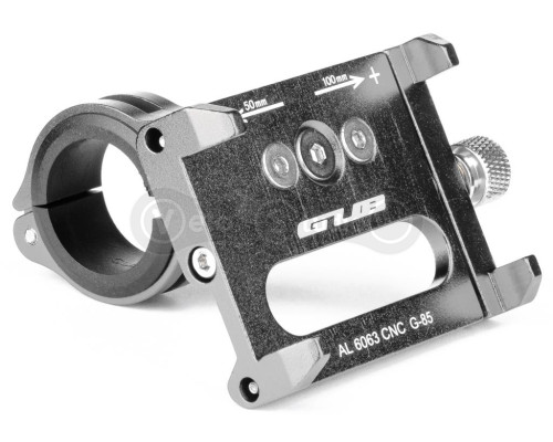 Держатель гаджета GUB G-85 на руль/вынос алюминиевый, титан