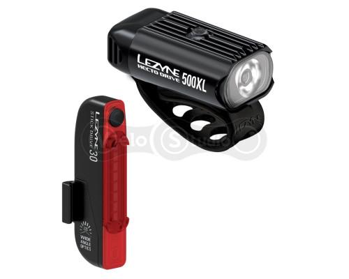 Комплект Lezyne Hecto Drive 500XL/Stick Drive USB 500/30 Lum чорний