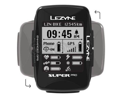 Велокомпьютер Lezyne Super Pro GPS HR/ProSC Loaded черный