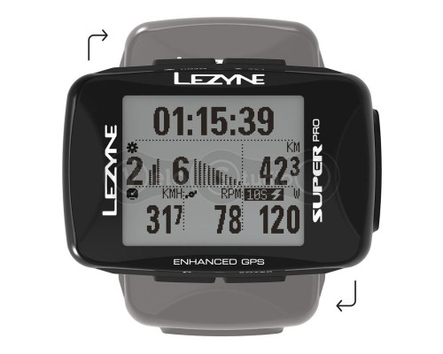 Велокомпьютер Lezyne Super Pro GPS HR/ProSC Loaded черный