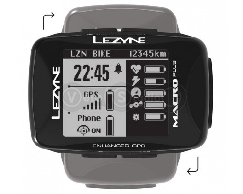 Велокомпьютер Lezyne Macro Plus GPS Smart Loaded черный