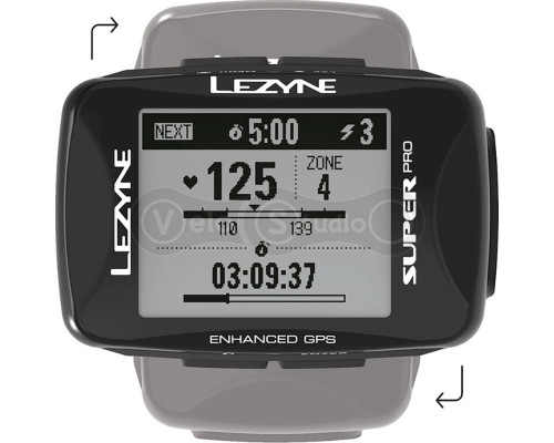 Велокомпьютер Lezyne Super Pro GPS HR Loaded черный