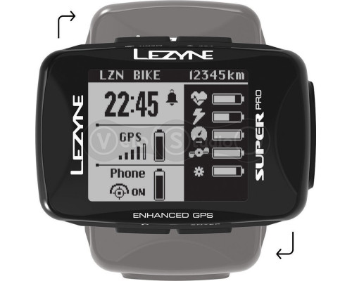 Велокомпьютер Lezyne Super Pro GPS Smart Loaded черный