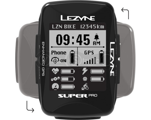 Велокомпьютер Lezyne Super Pro GPS Smart Loaded черный