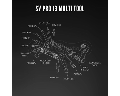 Мультитул Lezyne SV PRO 13 с выжимкой цепи