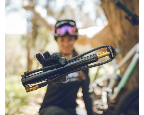 Мини напольный насос Lezyne Micro Floor Drive HV 90 psi 300 мм серебро