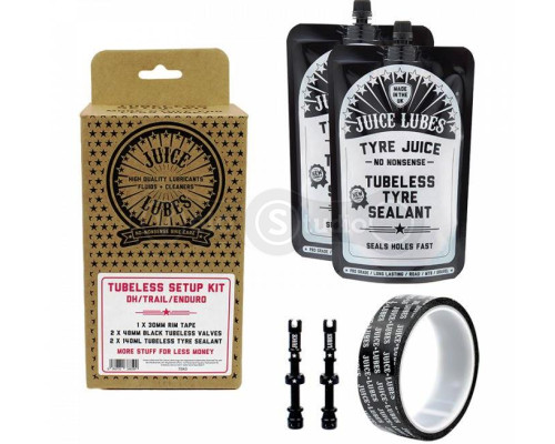 Набір безкамерки JUICE LUBES DH/Trail/Enduro, 30mm Tape, 48mm Valves, 280ml Sealant