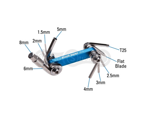 Мультитул Park Tool IB-2 I-Beam 1.5/2/2.5/3/4/5/6/8, Т25, викрутка
