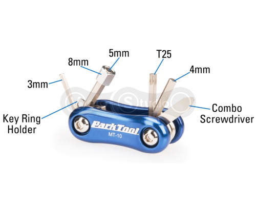Мультитул Park Tool MT-10, 3/4/5/8mm, T25