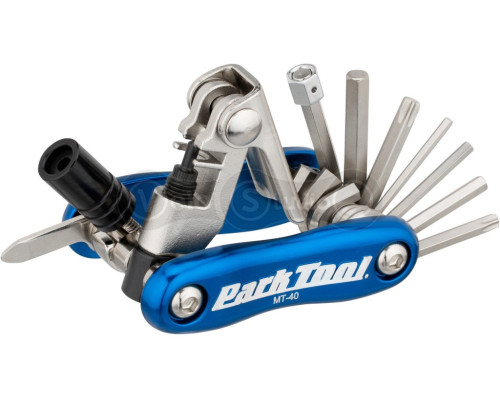 Мультитул Park Tool MT-40 2,5/3/4/5/6/8mm, T25/T30, отвёртка, выжимка цепи, адаптер CO2