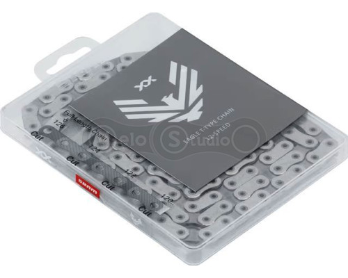 Ланцюг Sram XX T-TYPE EAGLE 12 швидкостей 126 ланок сріблястий