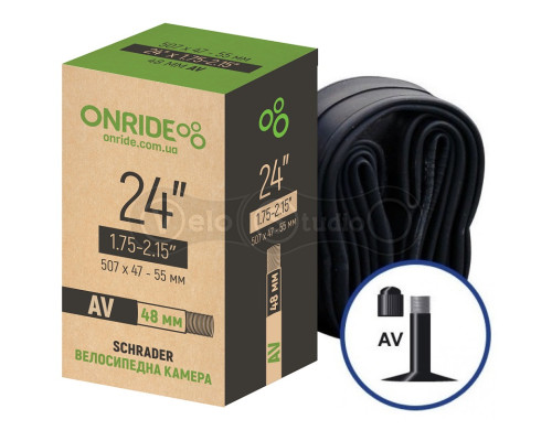 Велосипедна камера ONRIDE 24"x1.75-2.15" AV 48