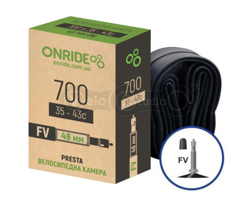 Велосипедна камера ONRIDE 700x35/43С FV 48
