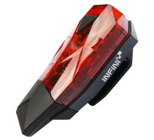 Мигалка задняя Infini MINI LAVA I-261R, 3 диода, 4 режима, USB кабель, с крепл.