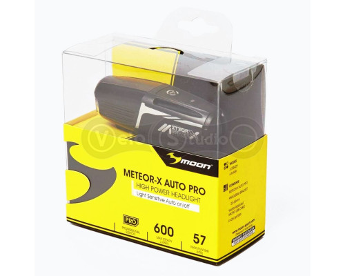 Фара Moon Meteor-X Auto 450 люмен, акумулятор знімний 1600мАч, USB-MICRO кабель, чорна