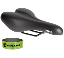 Седло ONRIDE Siesta, рамки сталь, черное, 273 х 153 мм + светоотражающая полоска KLS 3M 30 см