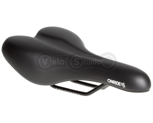 Сідло ONRIDE Siesta, рамки сталь, чорне, 273 х 153 мм + світловідбивна смужка KLS 3M 30 см