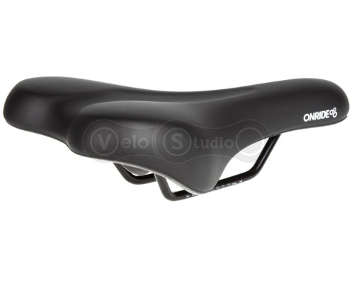 Сідло ONRIDE Siesta, рамки сталь, чорне, 273 х 153 мм + світловідбивна смужка KLS 3M 30 см