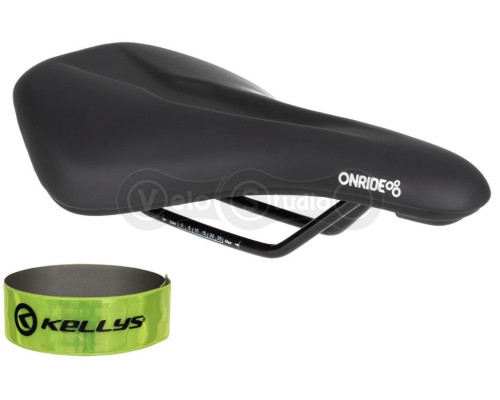 Сідло ONRIDE Spot, 265 х 160 мм + світловідбивна смужка KLS 3M 40 см