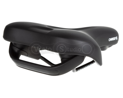 Седло ONRIDE Cheer, с ручкой, рамки сталь, черное, 258 x 205 мм