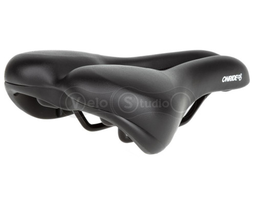 Седло ONRIDE Hush, гелевые вставки, рамки сталь, черное, 268 х 174 мм