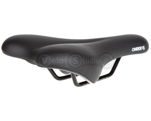 Сідло ONRIDE Nap, рамки сталь, чорне, 272 х 155 мм + світловідбивна смужка KLS 3M 30 см