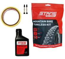 Набор Stan's Notubes Mountain Tubeless Kit 33 мм (лента 33мм, ниппеля 44мм, герметик 200мл)