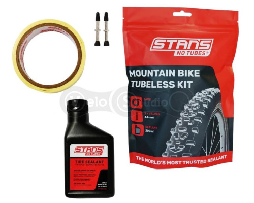 Набор Stan's Notubes Mountain Tubeless Kit 33 мм (лента 33мм, ниппеля 44мм, герметик 200мл)