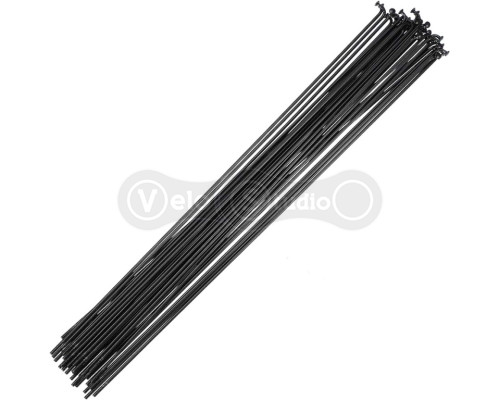 Спиці Rodi 14G/2 мм, 256 мм, сталь, чорна, 32 шт
