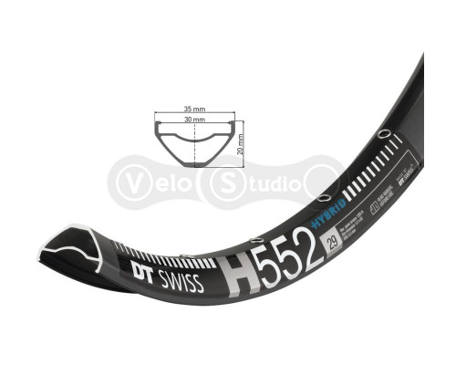 Обід DT Swiss H 552 29x30 28 спиць