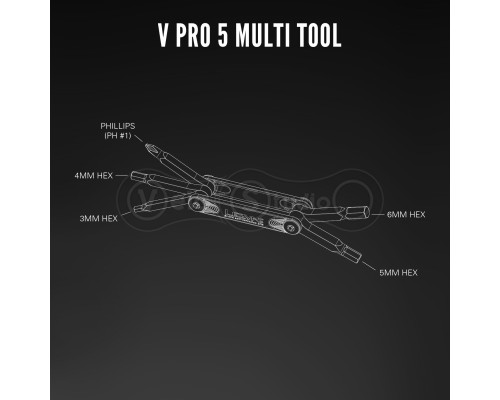 Мультитул Lezyne V PRO 5 чорний