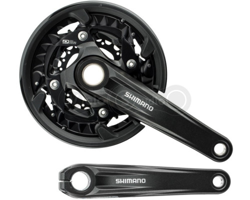 Шатуны Shimano FC-MT500-3, 175мм, 40X30X22, 10-ск, защита звезд