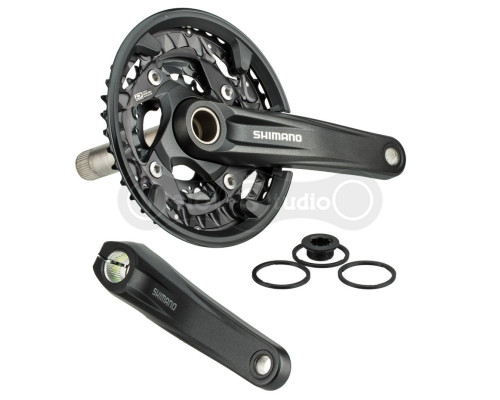 Шатуны Shimano FC-MT500-3, 175мм, 40X30X22, 10-ск, защита звезд