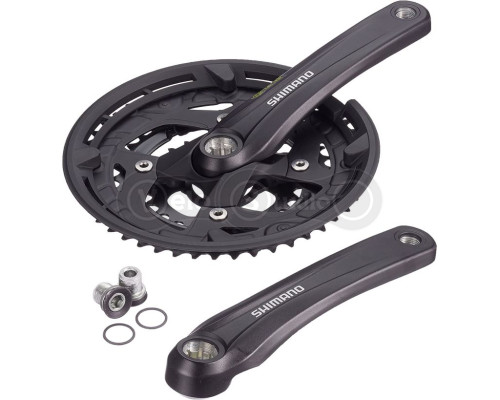 Шатуни Shimano FC-T4010 Alivio, Octalink 175 мм, 44x32x22, чорні із захистом